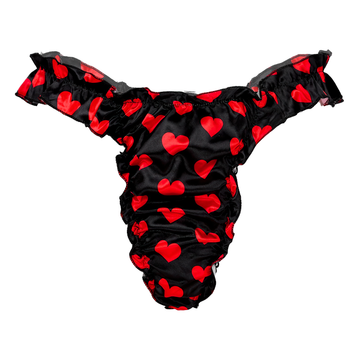 Men's Shiny Ruffled Soft Lingerie Panties / Sissy Bikini Briefs Underwear - EVE's SECRETS